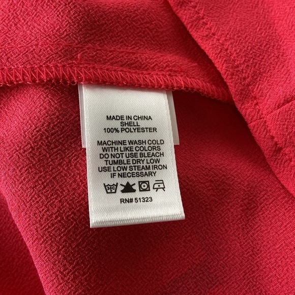 1.STATE Flounce Sleeve Tie Front V-Neck Blouse - Picture 8 of 9